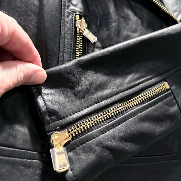 NWT L’Agence Black Medium 100% Lamb Leather Onna Biker Jacket $1395msrp - Picture 8 of 10